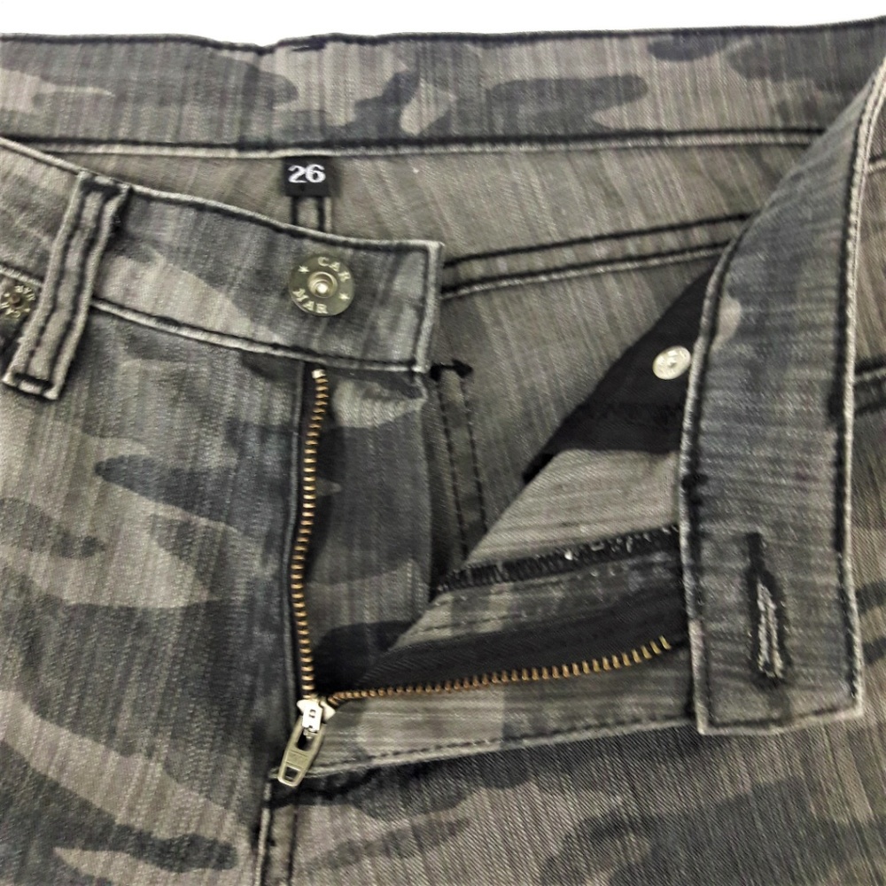 CarMar Camo Pants Jeans Skinny Mid Rise Spandex Los Angeles USA 26 - Picture 6 of 8